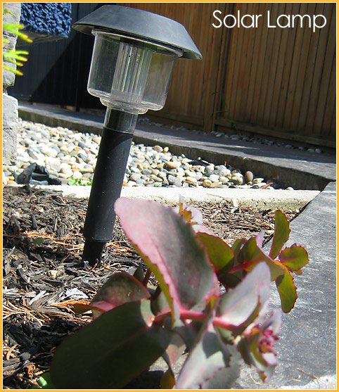 shot of solar lamp in my front yard east van