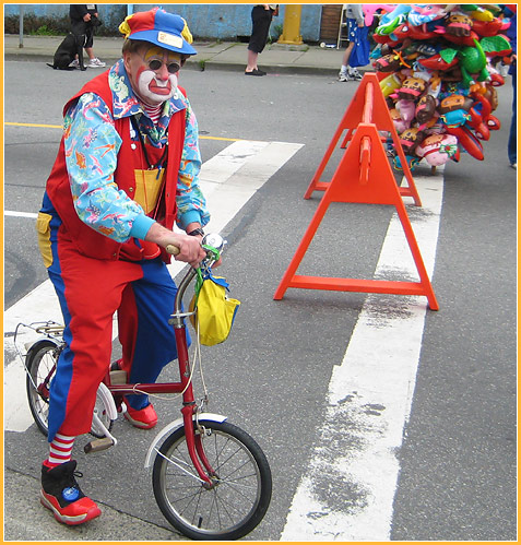 Clown at Hats Off Day in Burnaby