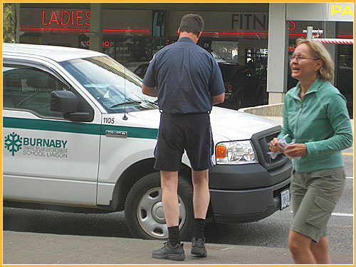 Lady still crying comes back into coffee shop