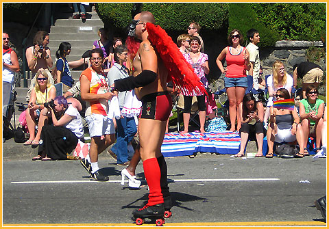 Flamboyant costumes at Pride Parade Vancouver 2008