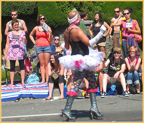 Man in heels at Gay Pride Parade Vancouver 2008