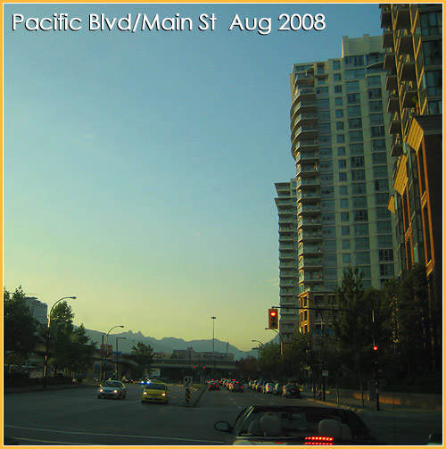 Pacific Boulevard Vancouver Sunset shot